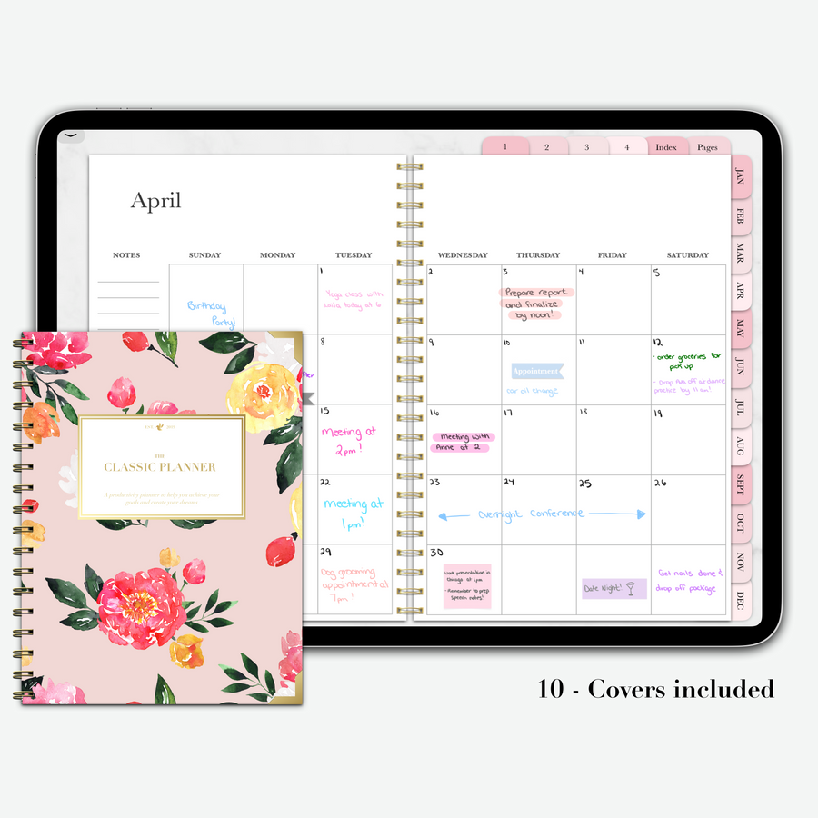 Undated Classic Planner - Pink