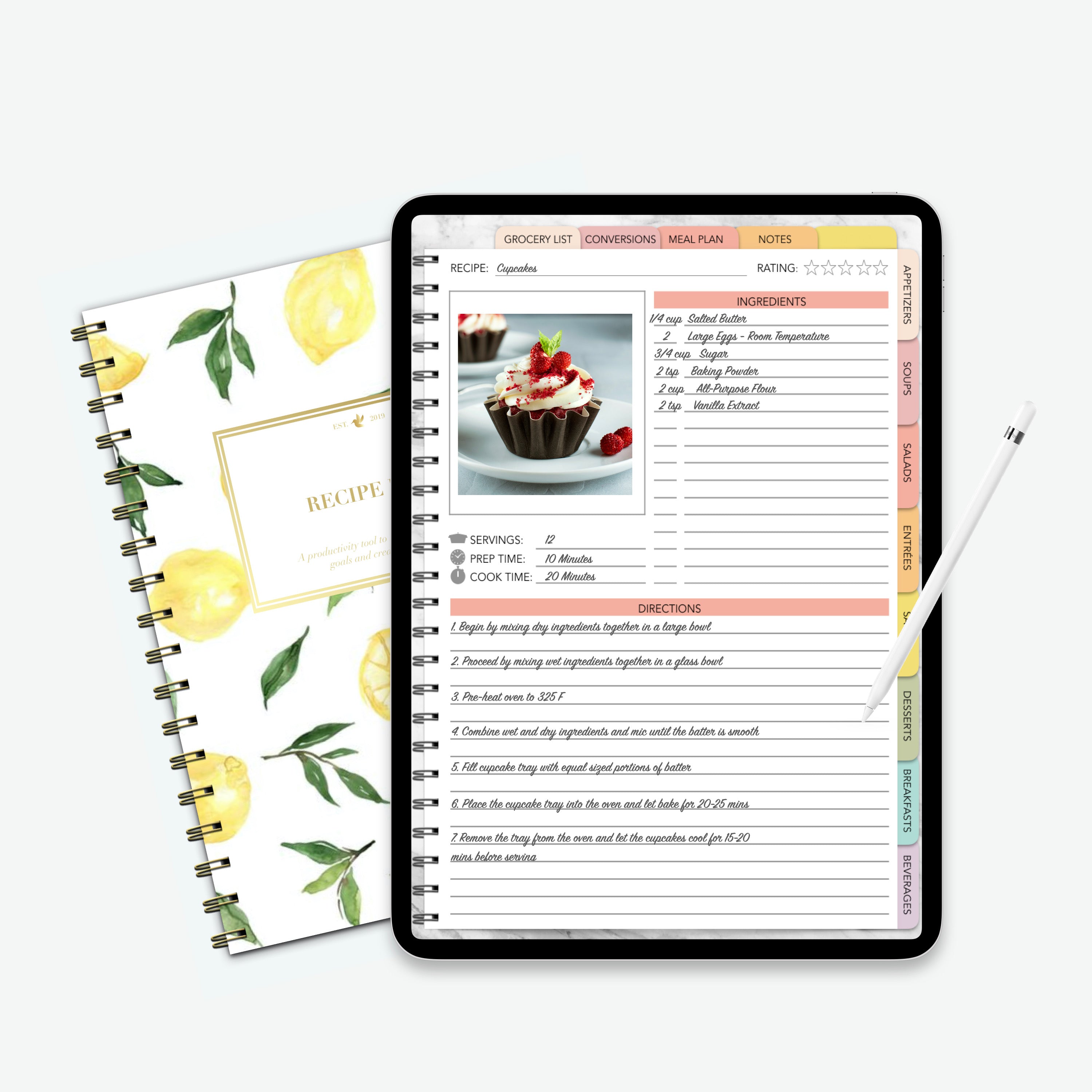 Digital Recipe Book – Paper Hearts Planner Co.