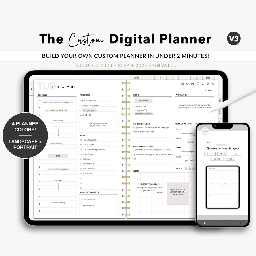 The Custom Digital Planner - Beige