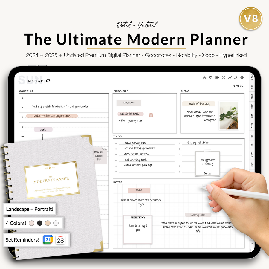 2024 Pre-made Digital Bullet Journal, Goodnotes Planner, Digital Planner,  Digital Journal, iPad Planner, Tablet Planner, Notability Planner 