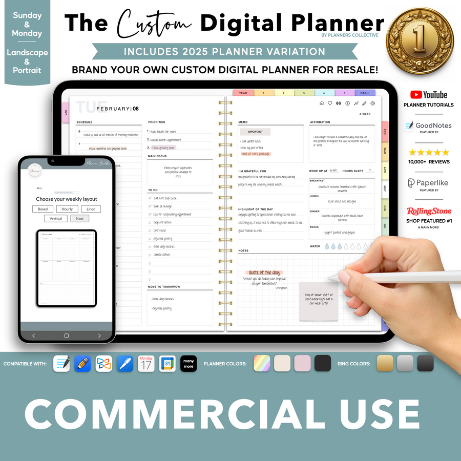 Commercial Use License - The Custom Digital Planner