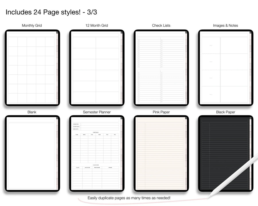 Flash Notebook Sticker Template Digital Notebooks & Flash Cards & Stickers – The Planners Collective