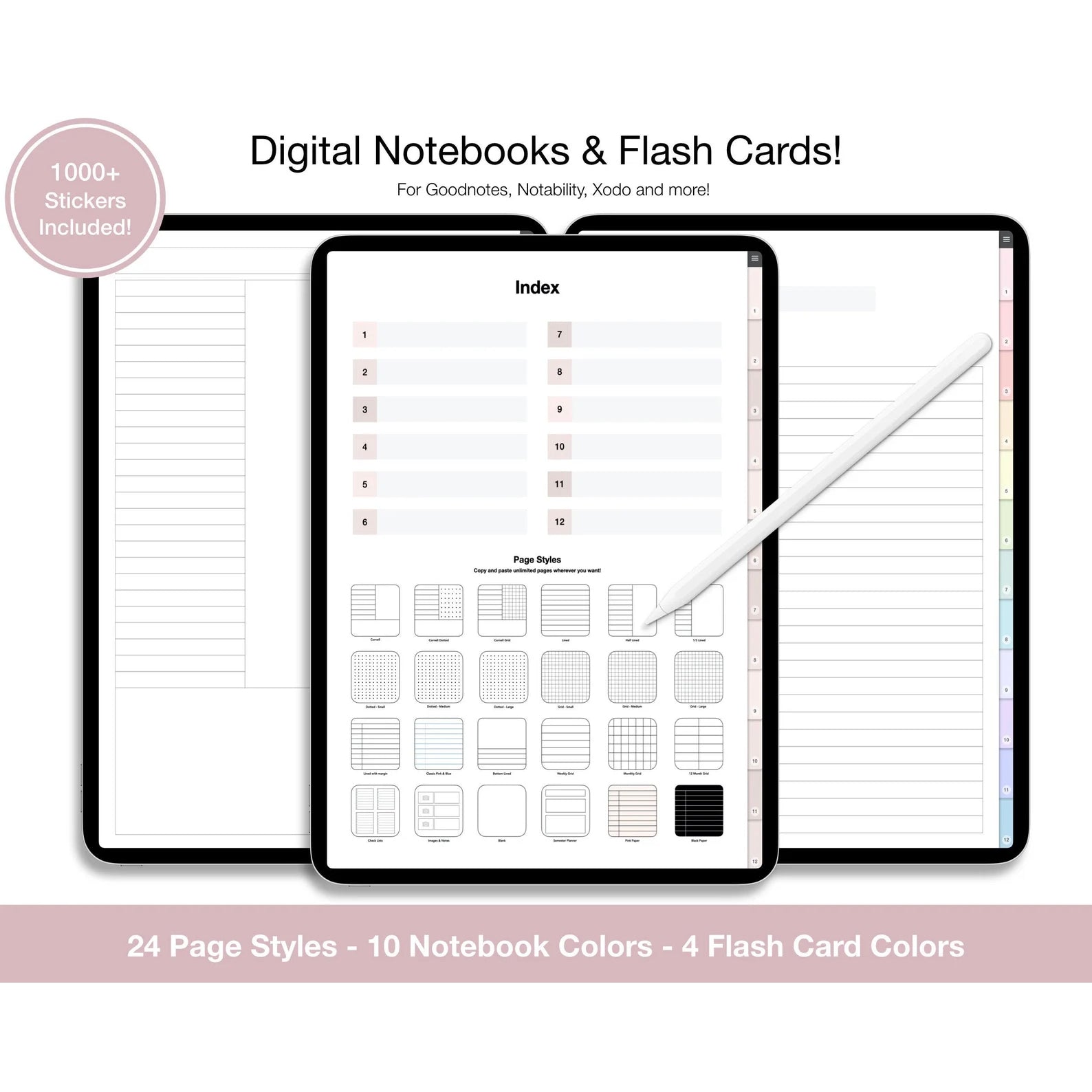 Flash Design Notebook Digital Notebooks & Flash Cards & Stickers – The Planners Collective