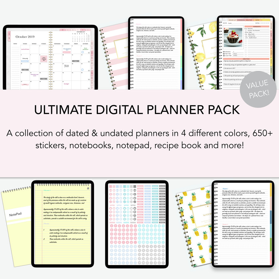 Undated Classic Planner - Pink